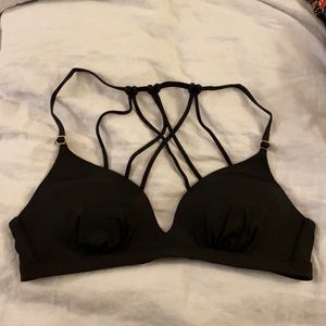Athleta Halter/Strappy Black Swim Bikini Top